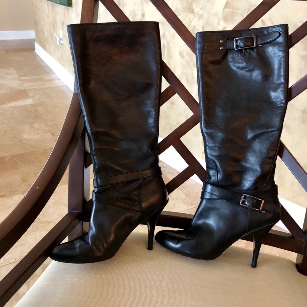 Cole Haan Nike Air Black Leather Boots